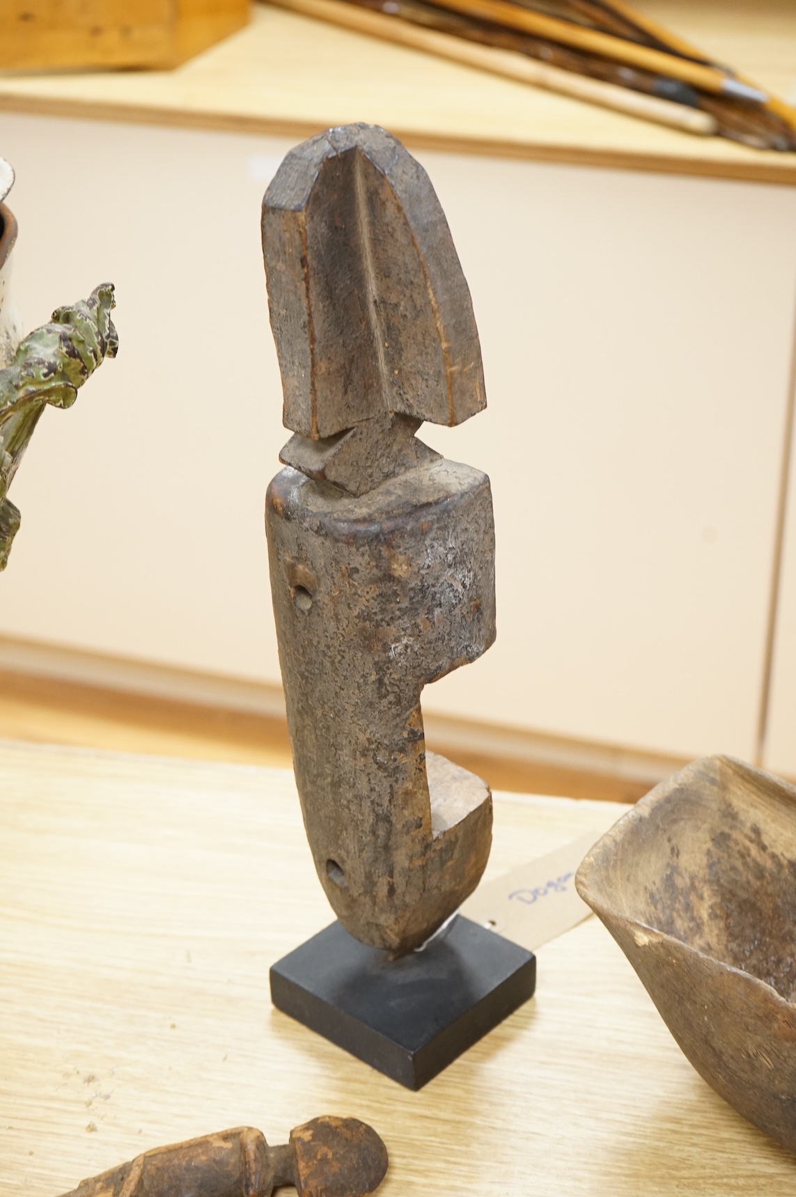 A collection of various walking sticks, some silver mounted and a brass stick stand, 67cm high